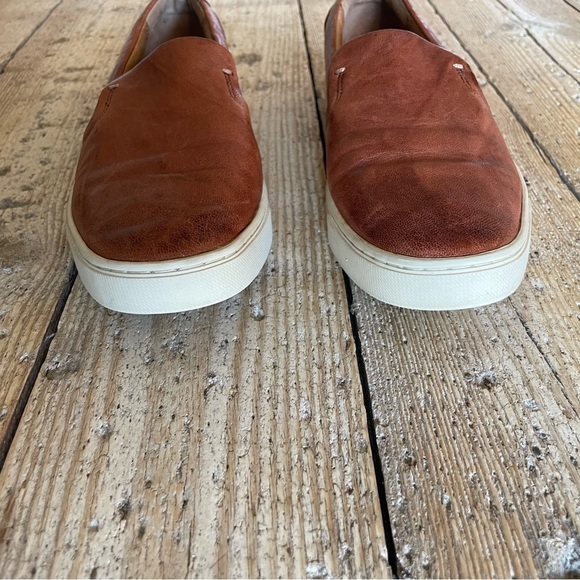 Frye Ivy Leather Slip-On Sneakers Cognac Brown Women’s 6.5 - Picture 8 of 12